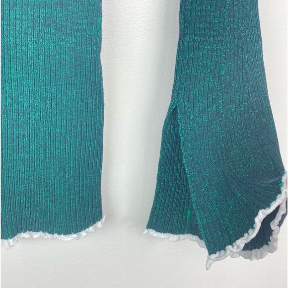 ALEXANDER WANG Flared Sleeve Sweater in Emerald - Picture 8 of 11